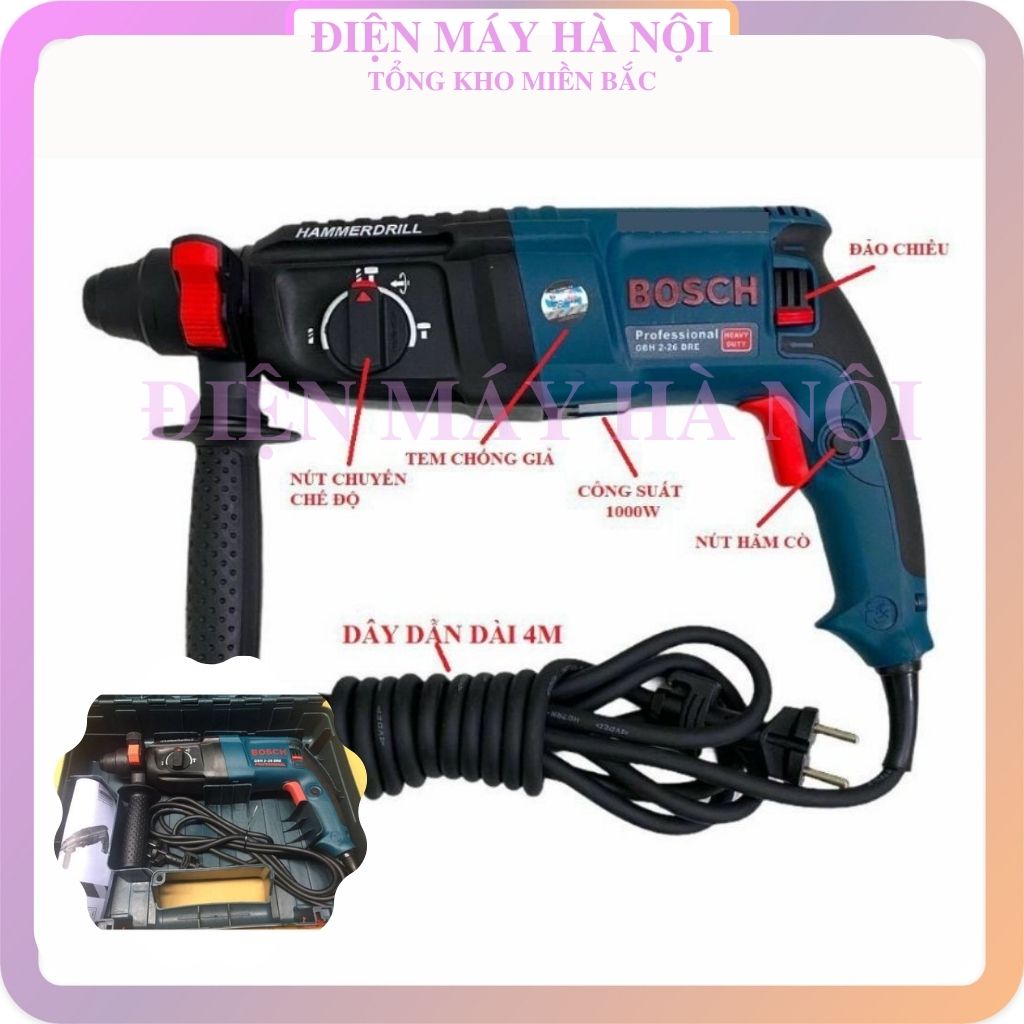 Máy khoan đa chức năng dùng khuấy sơn BOSCH 2-26 cầm tay đục tường bê tông gỗ sắt