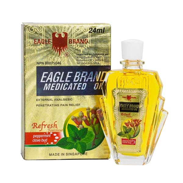 Dầu Gió Con Ó Vàng Eagle Brand Medicated Oil Refresh Peppermint Clove Bud 24ml