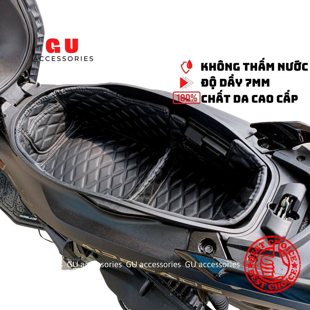 Lót cốp chống nóng xe máy HONDA AIR BLADE 2013-2023 chất liệu da cao cấp thiết kế hiện đại sang trọng có may ngăn túi GU