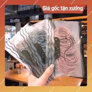 Thun cột tóc nhiều màu - loại tốt set 3 dây -
