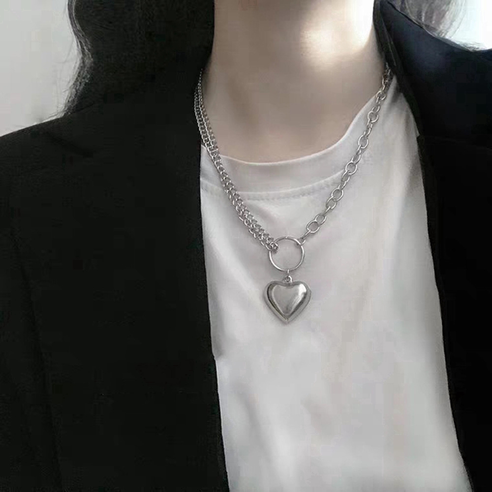 Dây Chuyền Hợp Kim Mặt Hình Trái Tim Xinh Xắn Cho Nữ COD