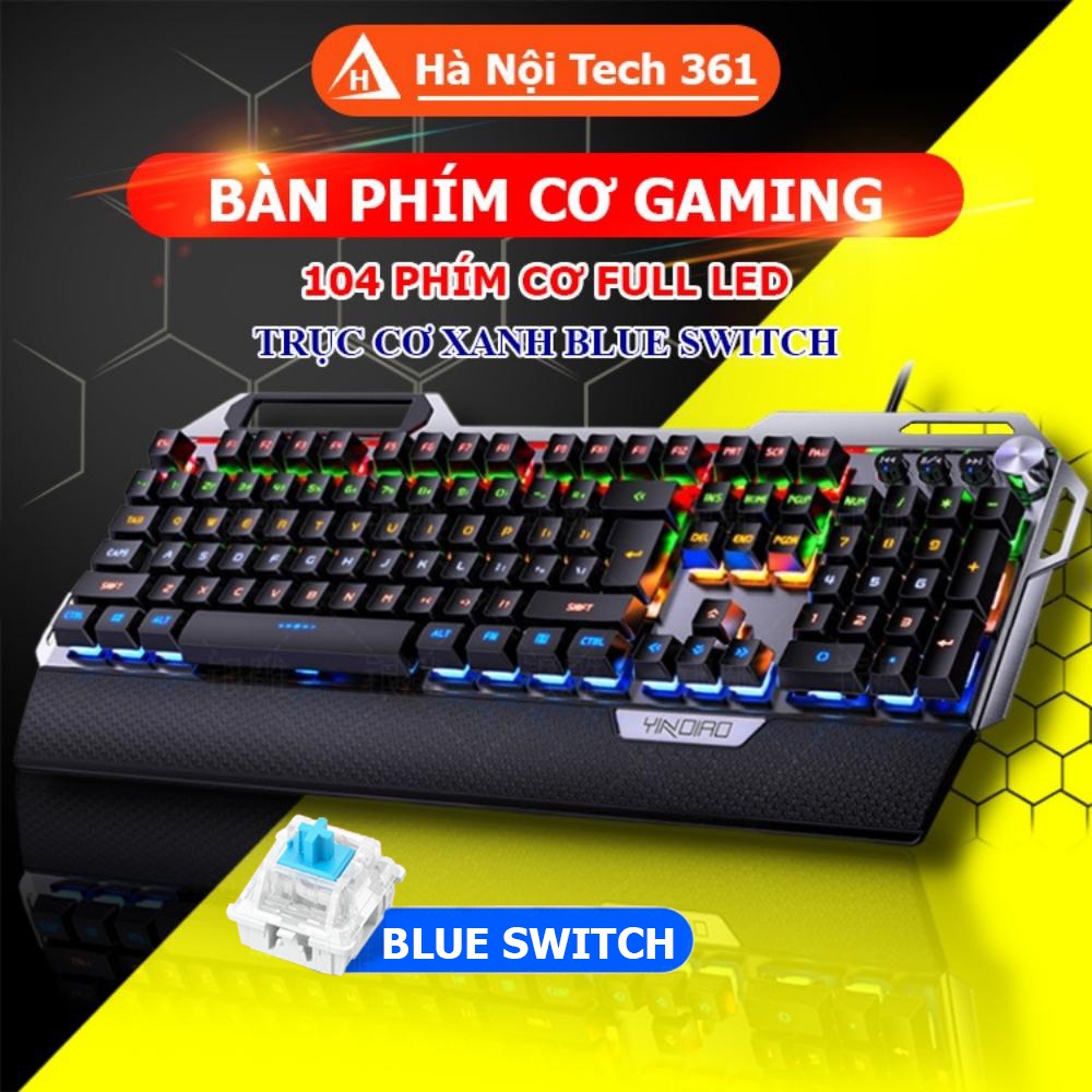 [Mã ELHAMS5 giảm 6% đơn 300K] Bàn Phím Cơ K100 Led 12 Chế Độ Phím Cơ Blue Switch Full size 104 phím.