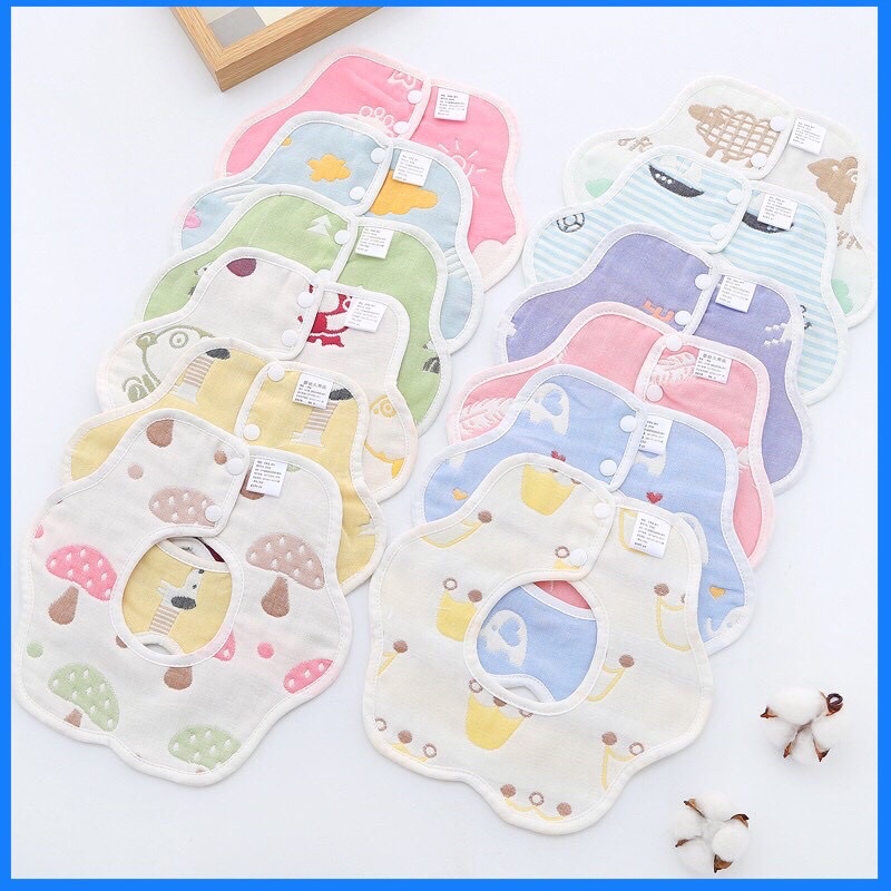 YẾM SỢI TRE 6 LỚP CHO BÉ MẶC ĐƯỢC 2 MẶT