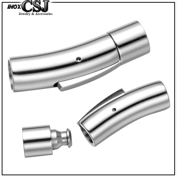 Khóa inox dành cho dây chuyền cao su đen cao cấp, chuẩn thời trang Hàn Quốc - Pala Store