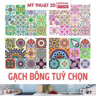 Decal gạch bông 100 ô - Tặng 30 ô khi mua 2 sét - mã O100, size ô 20cm