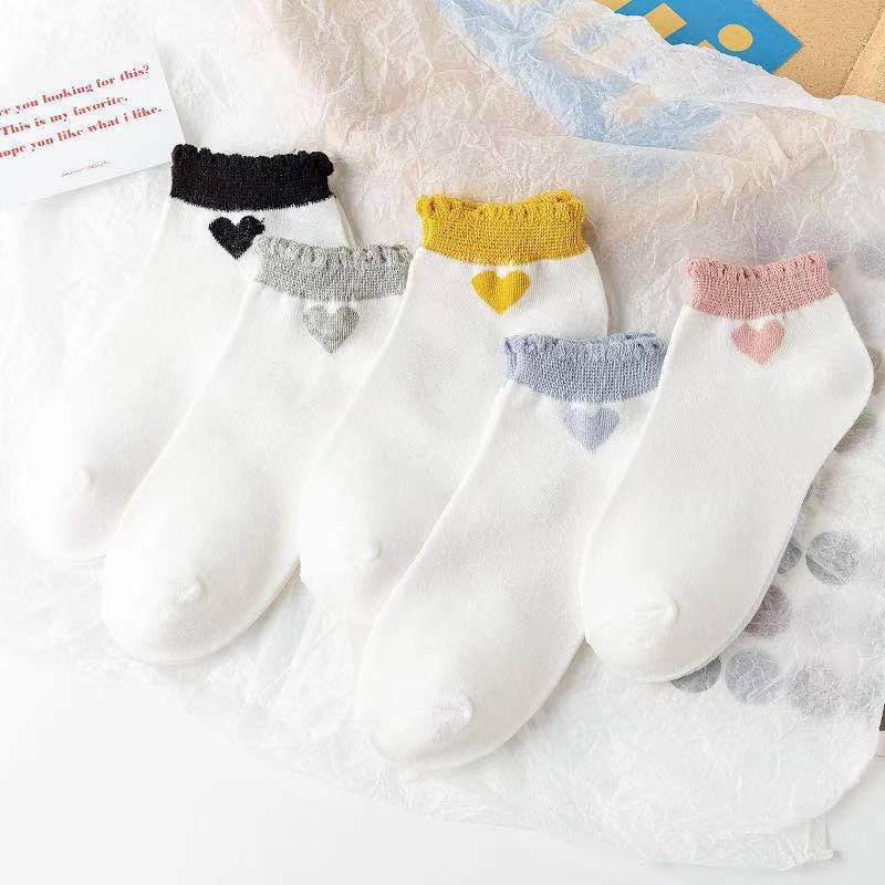 Fashion [10 Pairs] Women Unisex Korean Colorful Socks Ins Style Cotton Sock Sports Soft Breathable Stocking Random Color Ankle Socks