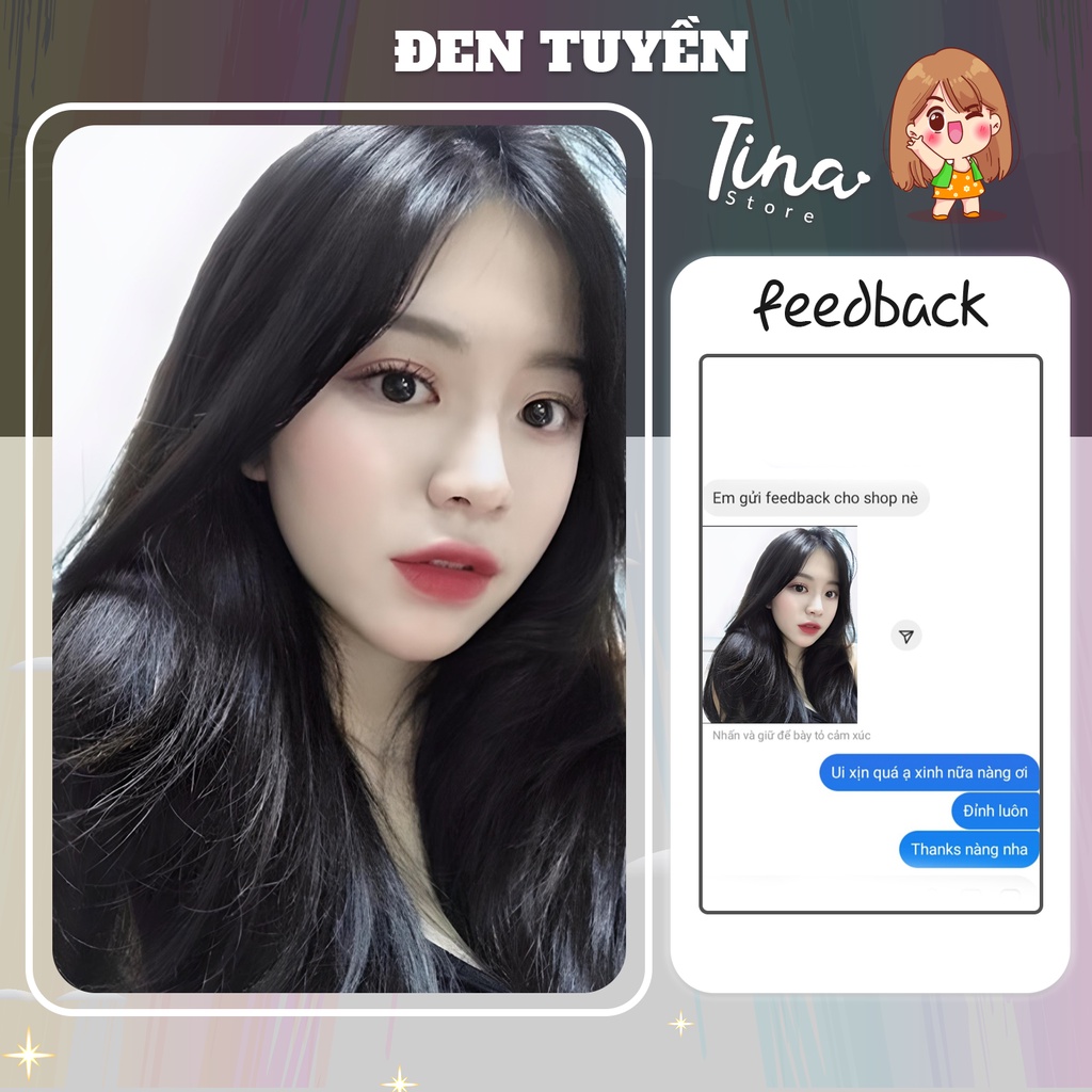 Thuốc Nhuộm Tóc Màu ĐEN TUYỀN Không Tẩy 100g - Beli Official Store
