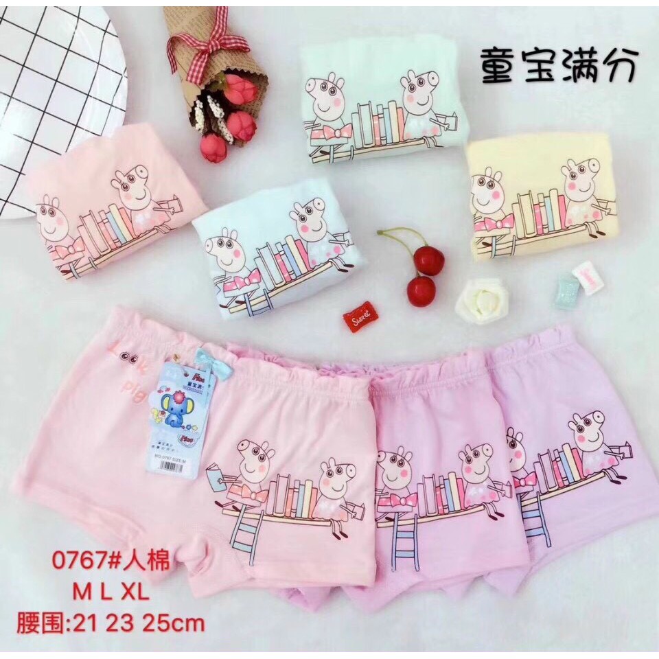 COMBO SỈ 10 QUẦN CHIP ĐÙI cho bé gái, chất cotton đẹp, siêu co giãn, không bức bí, quần lót cho bé gái hình đáng yêu