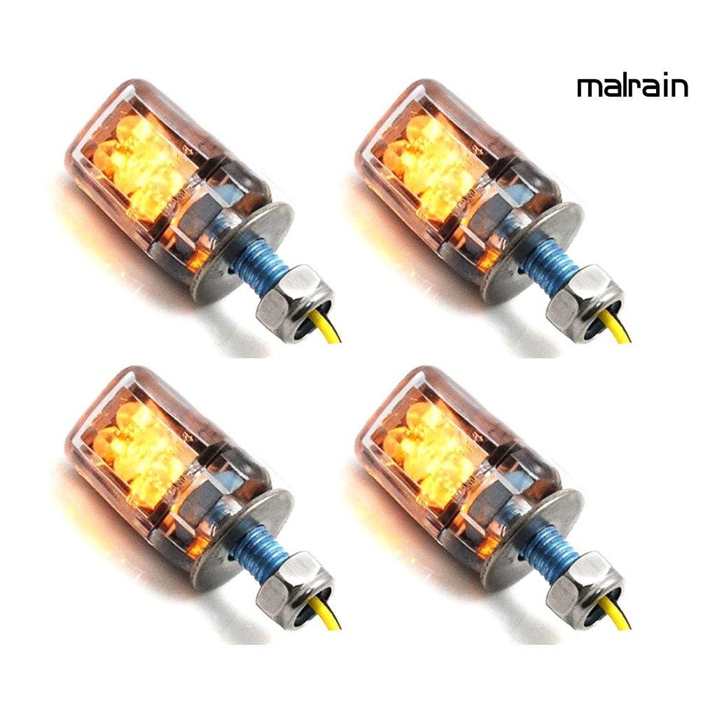 Set 4 Đèn Xi Nhan Mini 12v Chuyên Dụng Cho Xe Mô Tô / Xe Hơi