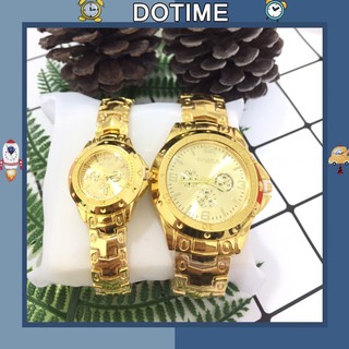 Đồng hồ đôi Dotime điện tử nam nữ dây hợp kim thời trang sang chảnh ZO56