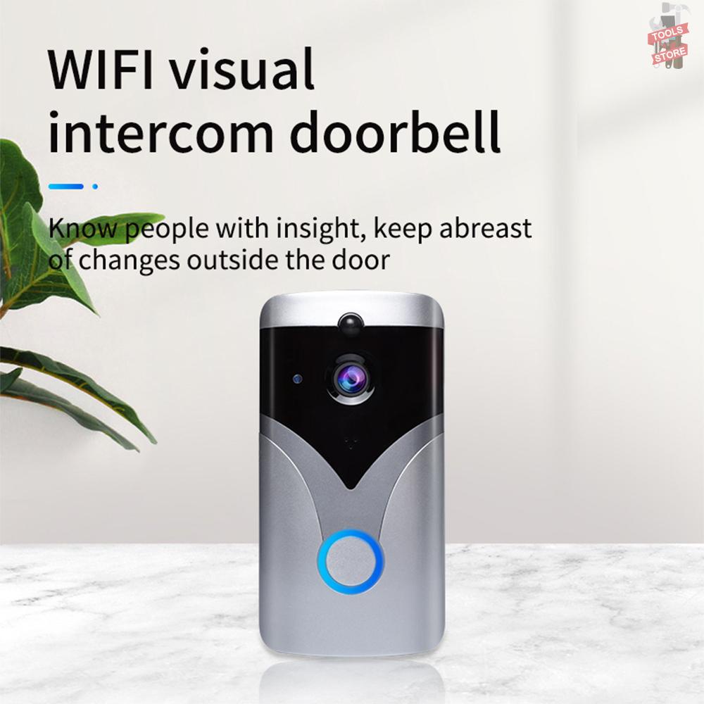 Thông Minh Chuông Cửa Camera 720p 2 Chiều Kết Nối Wifi Có Camera Cảm Biến Chuyển Động Dùng Cho Ios / Android