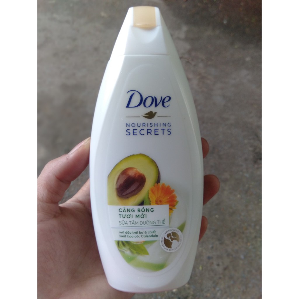 Sữa tắm dưỡng thể Dove căng bóng tươi mới 180g - Bơ