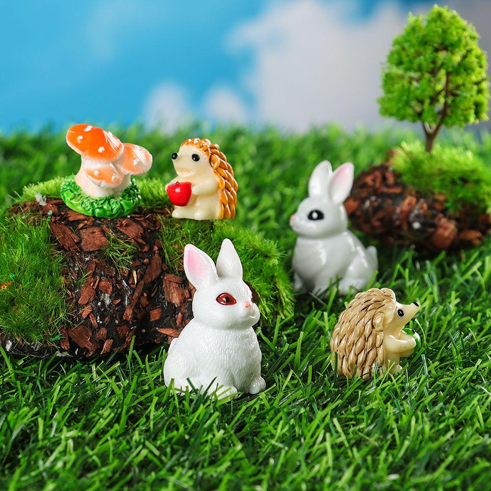 Mô Hình Thỏ Trắng Mini Bằng Nhựa Resin Trang Trí Nội Thất Diy