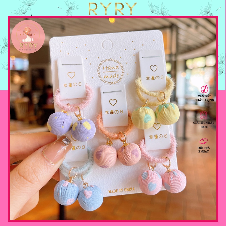 Set Vỉ 10 dây cột buộc tóc cho bé cute cực xinh