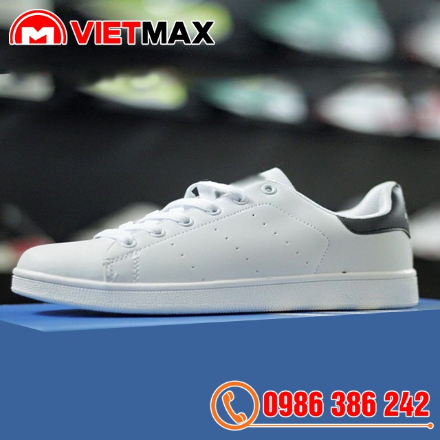 Giày Thể Thao Stan Smith Trắng Gót Đen Hàng Đẹp