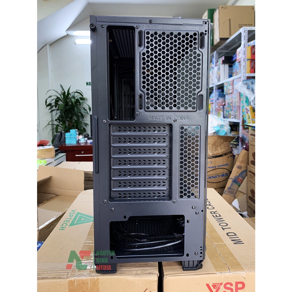 Vỏ Case Gaming VSP B17 Có Dải LED RGB Phía Trước - Hàng Chính Hãng