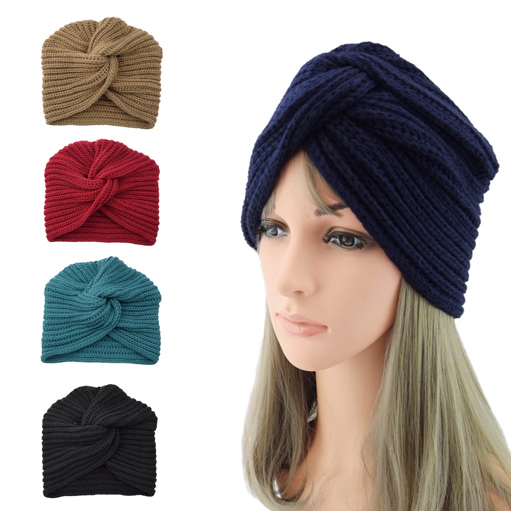 Mũ beanie mềm co giãn giữ ấm mùa thu đông phong cách Bohemian
