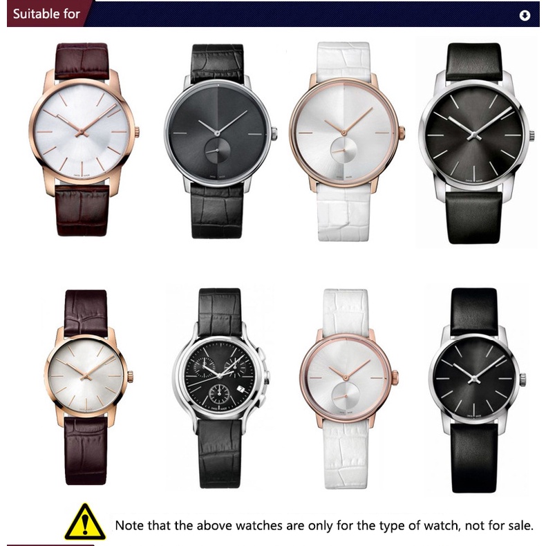 Dây Đeo Bằng Da Thật Dễ Tháo Gỡ Cho Đồng Hồ Thông Minh DW CK TISSOT CASIO Watch 14mm 16mm 18mm 20 22MM Huawei gt2