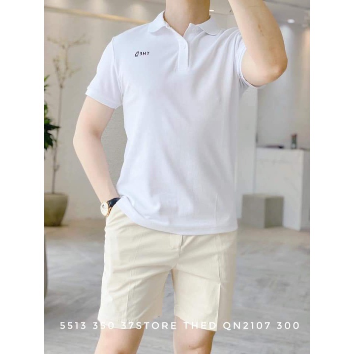 Áo Polo Nam Cotton The D Trơn Màu Dáng Regular Fit, Chất Liệu Cotton Mềm Mịn, Thoáng Mát, Thấm Hút Tốt AP 5513