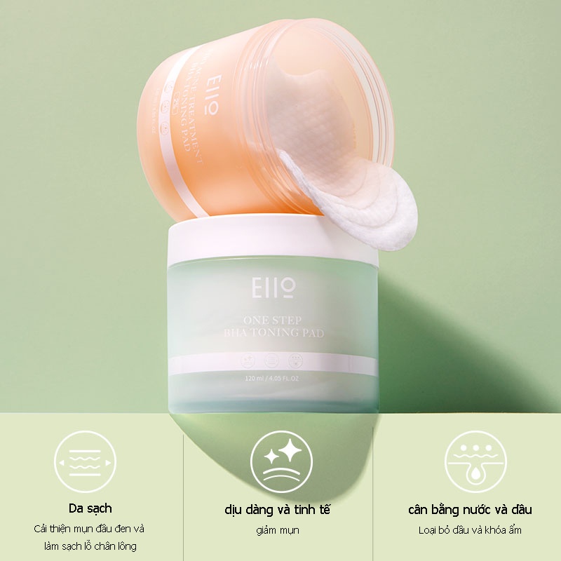 Hộp 60 Miếng Dán Cotton acid EIIO Salicylic acid Hỗ trợ giảm mụn Đầu Đen Thu Nhỏ Lỗ Chân Lông