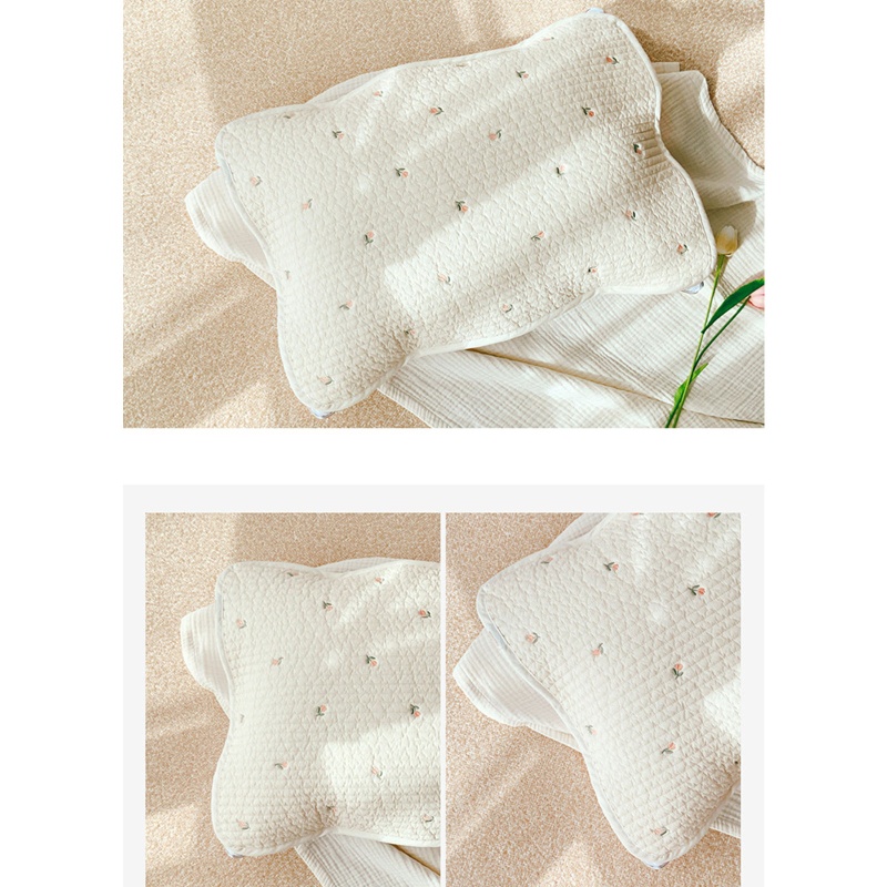 Khăn Cotton Thấm Hút Mồ Hôi Thoáng Khí Chống Bụi Thêu Hình Dễ Thương Cho Bé Sơ Sinh