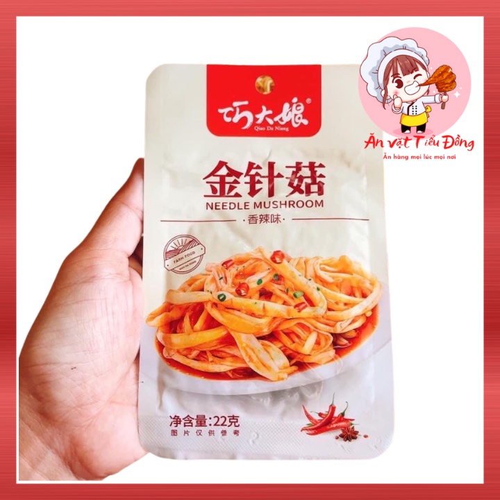 Nấm Kim Châm Sốt Cay Siêu Ngon - Ăn vặt Tiểu Đồng