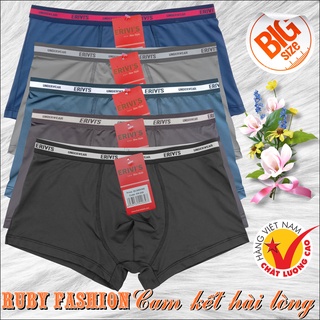 Quần Big size 80-150kg: Combo 4 Quần Boxer nam Erivis - Hàng Việt Nam chất lượng cao (có bán lẻ 1 chiếc)