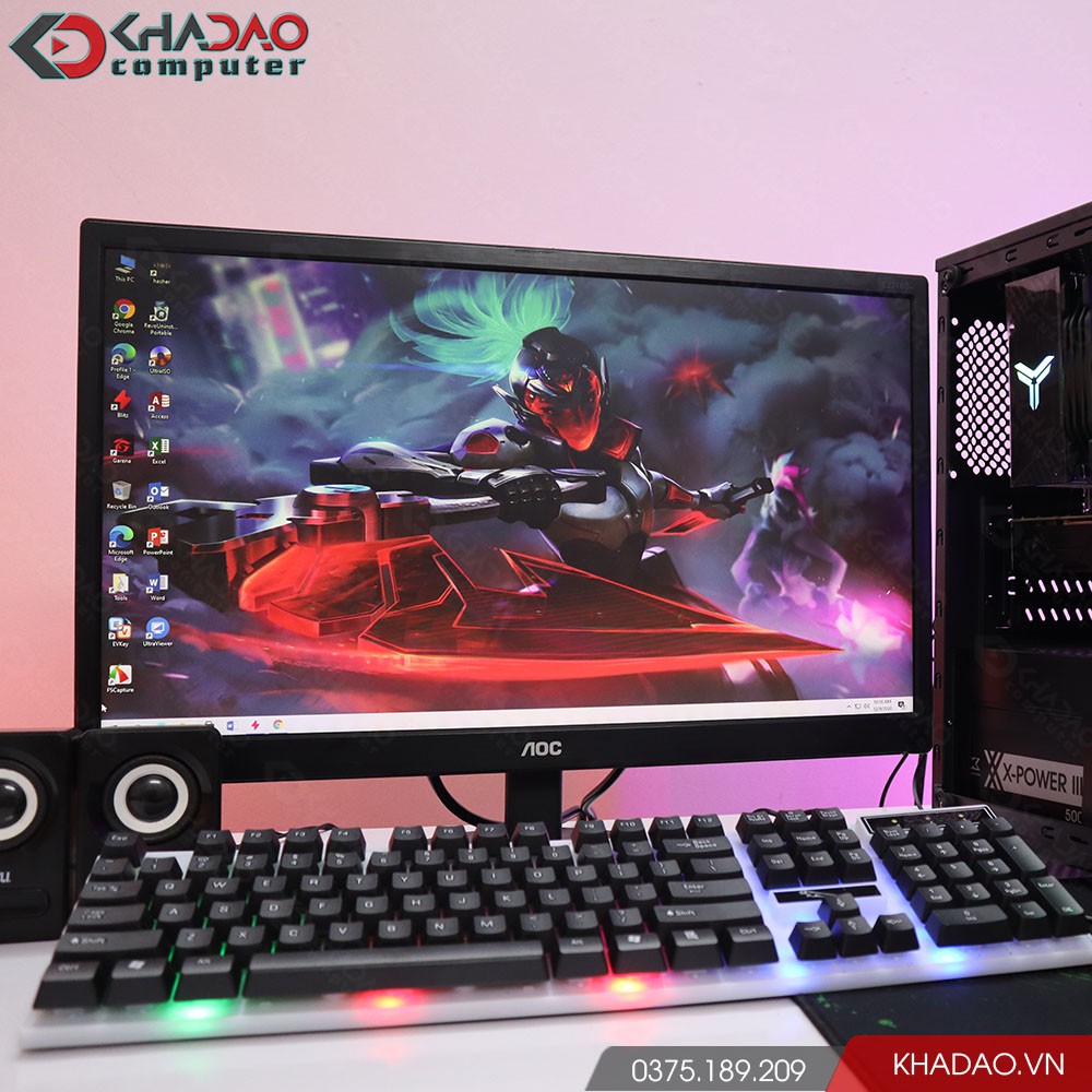 Máy tính chơi game Core I3+ màn hình 22 FullHD LOL, CSGO, PUBG, Warzone, GTA V | BH 36 tháng, tặng phím chuột, pad, loa | BigBuy360 - bigbuy360.vn