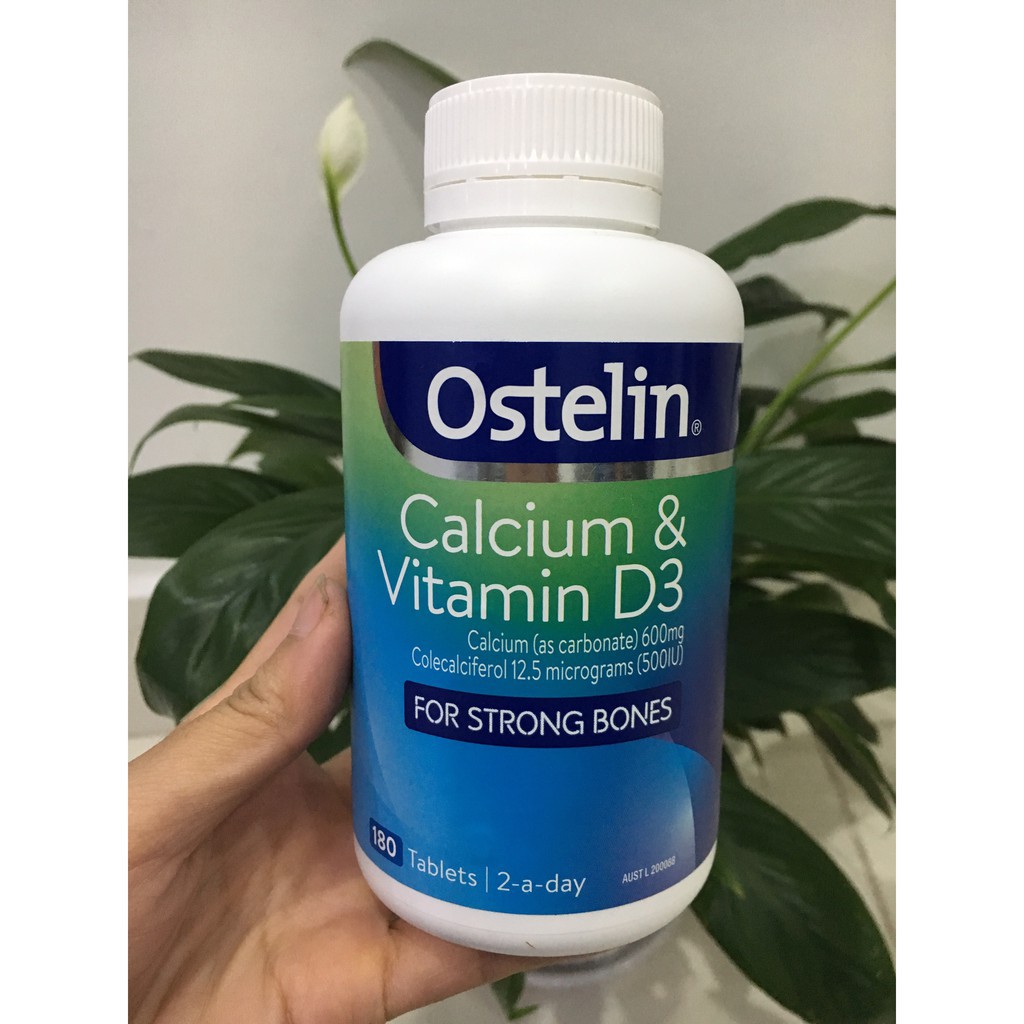 Canxi Cho Bà Bầu Ostelin Calcium & Vitamin D3 180 Viên (chuẩn Air)