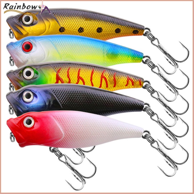 Mồi Câu Cá Giả Cứng 7cm 8.5g Kèm 2 Lưỡi Câu