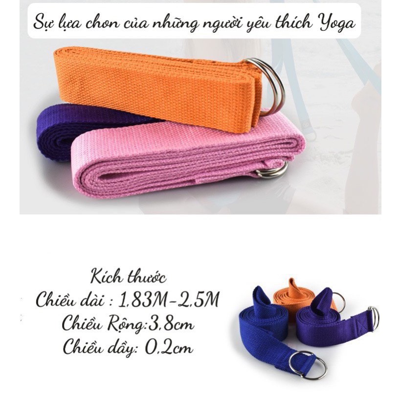 DÂY TẬP YOGA COTTON - dài 1.8 mét -Yoga An Viên