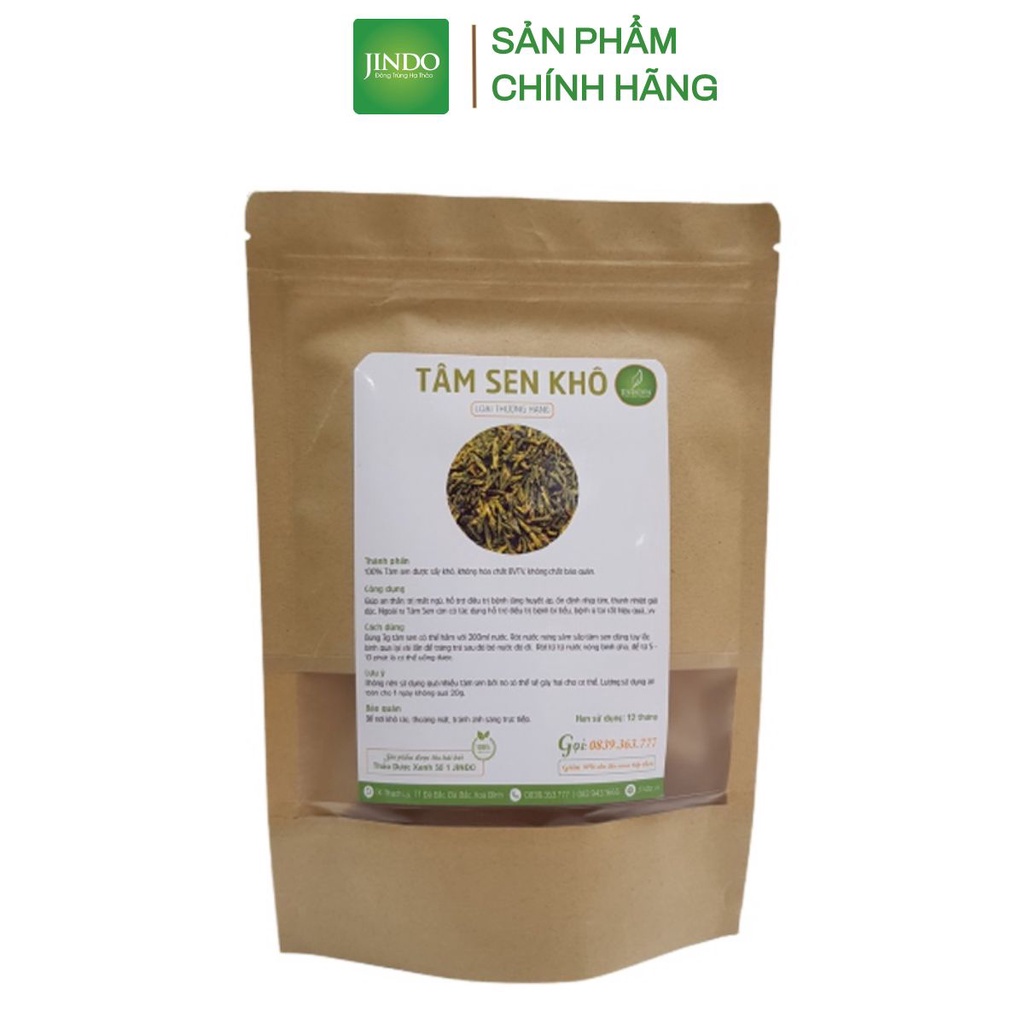 Tâm sen sấy khô (tim sen) JINDO loại thượng hạng 1kg giúp ngủ tốt