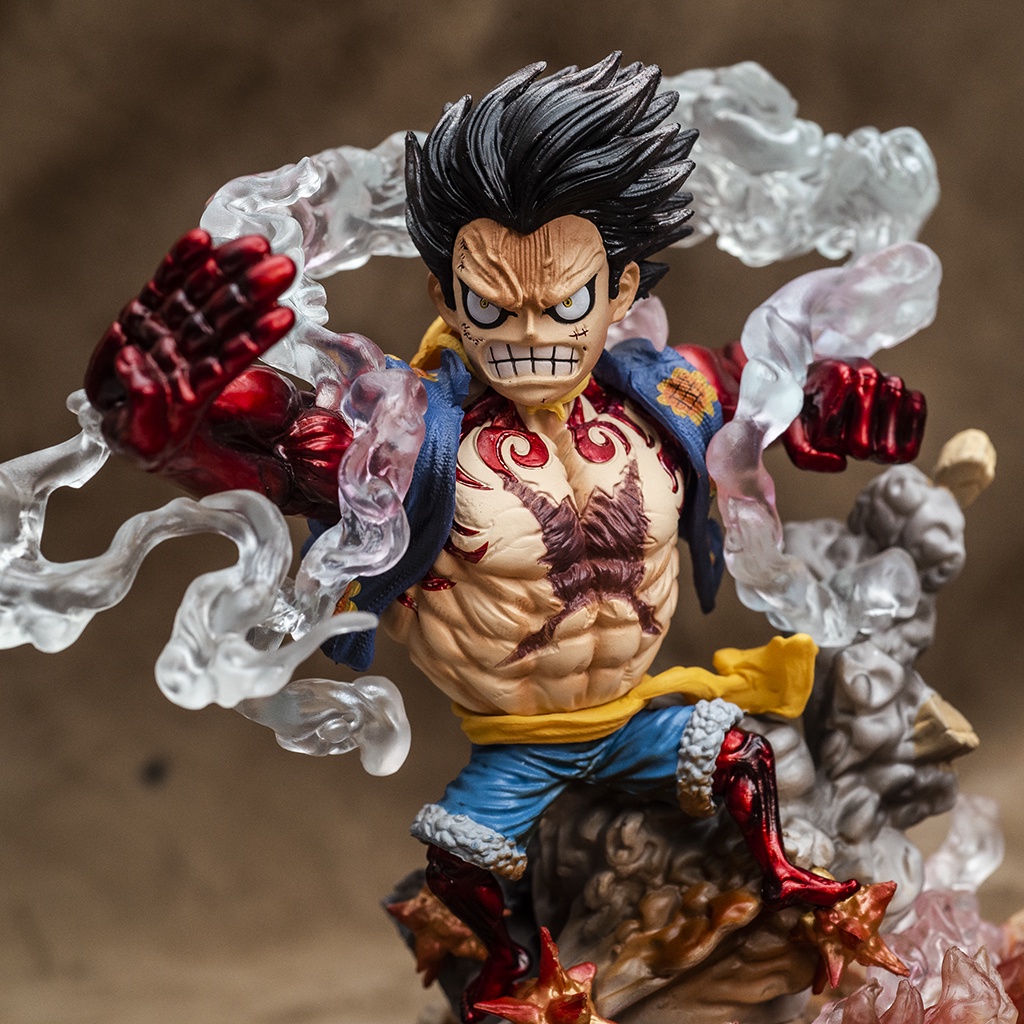 Mô hình One Piece Luffy Gear 4 Bounce Man cao 15cm, mô hình One Piece Figure Luffy băng Mũ Rơm