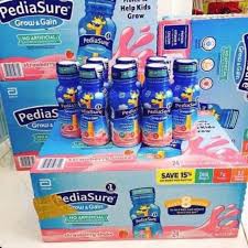 Thùng 24 chai Sữa nước Pediasure Dâu Grow Gain 237ml Mỹ