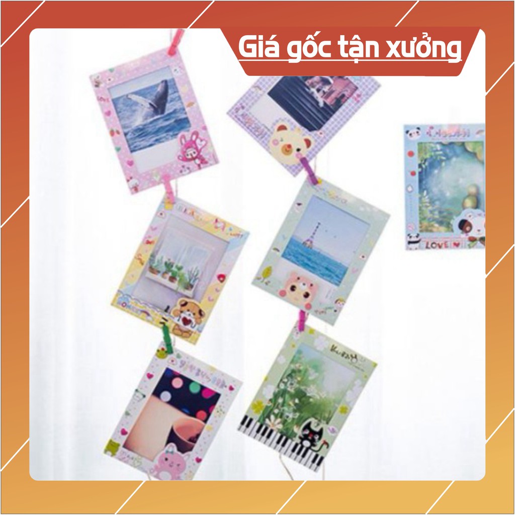 [FREESHIP_Xả Kho Cắt Lỗ] Bộ 9 khung ảnh treo tường đẹp size 15,4*11,3cm (khung trong 11*8cm)