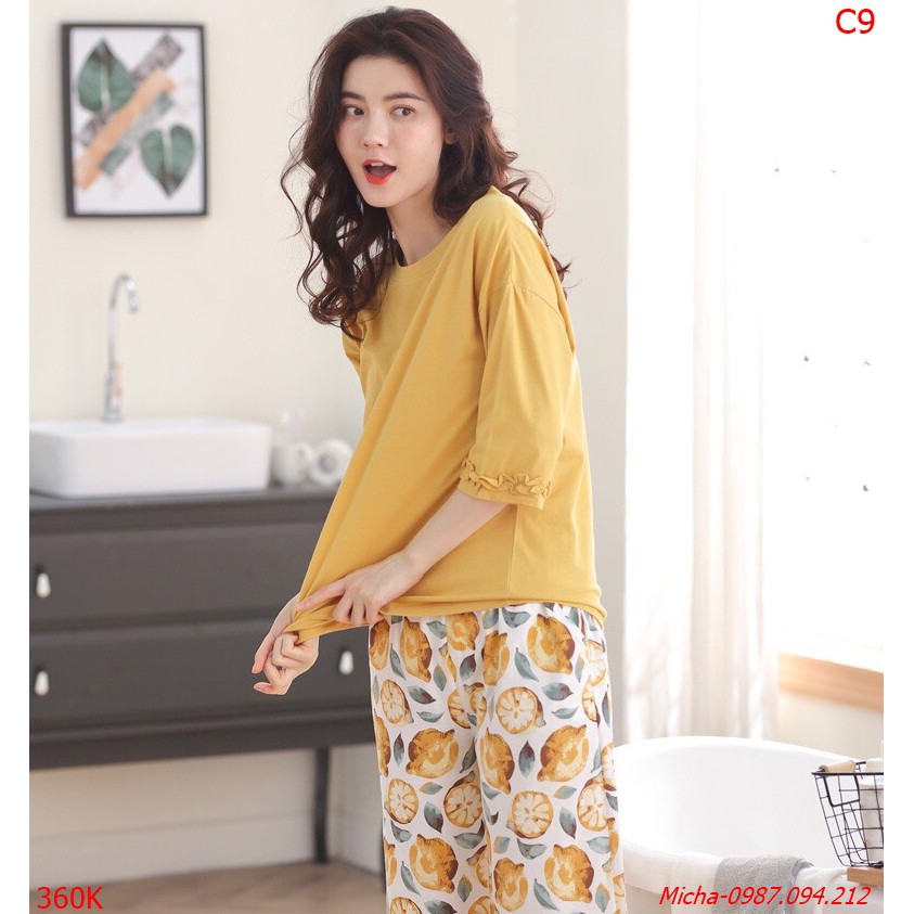 Bộ chanh vàng cotton cao cấp - Micha C9