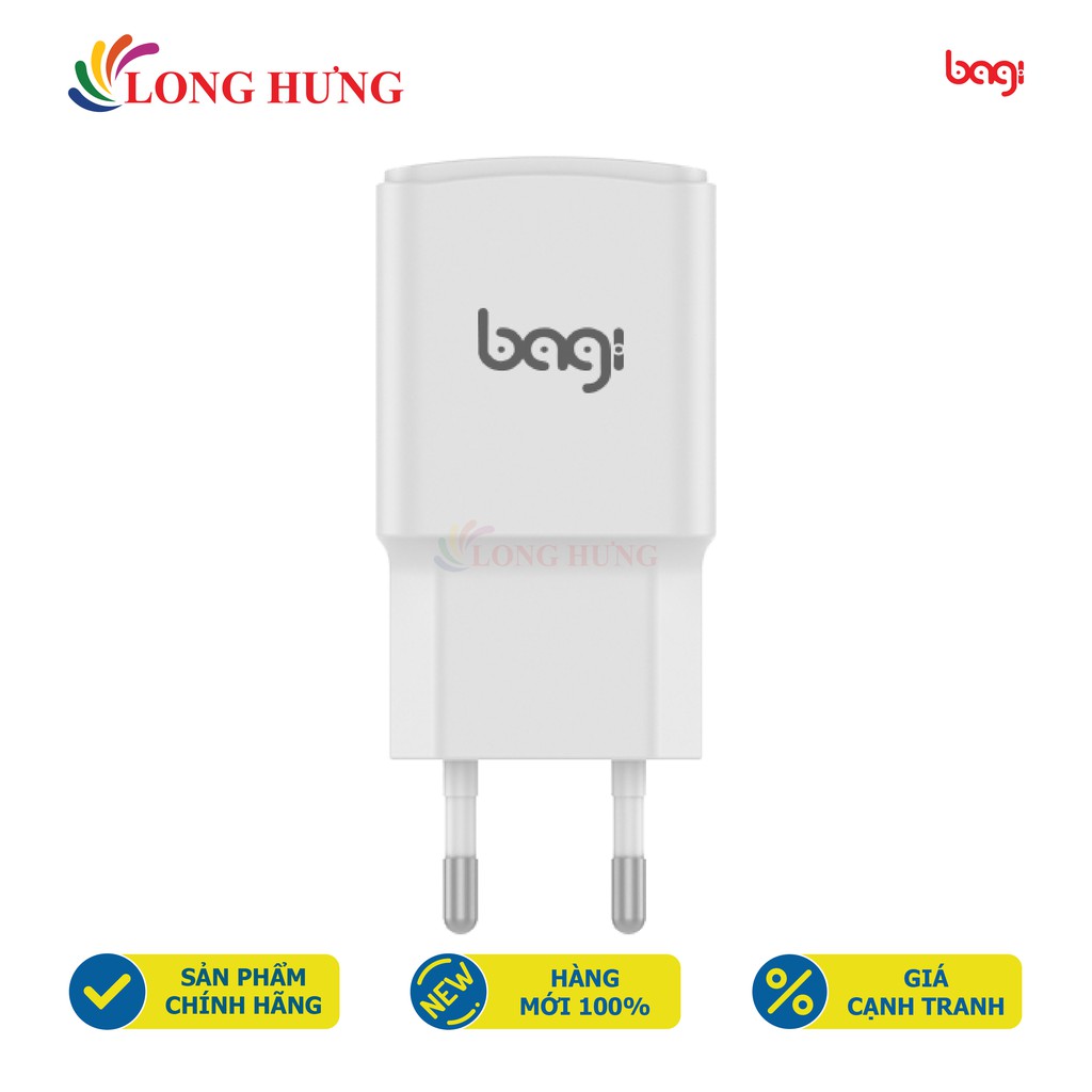 Cốc sạc Bagi QC 3.0 2A 1USB CE-M30 2020 - Hàng chính hãng - Cổng ra USB tiện lợi Dòng điện ổn định Tuổi thọ cực cao