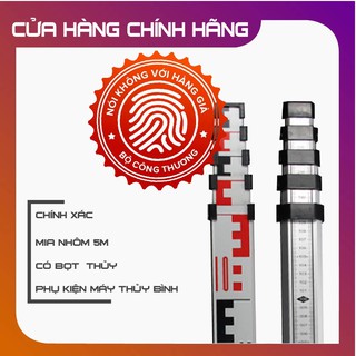 Mia rút nhôm 5m bắn cao độ dùng cho máy thủy bình  Miễn phí bảo hành và đổi trả Mới 100%