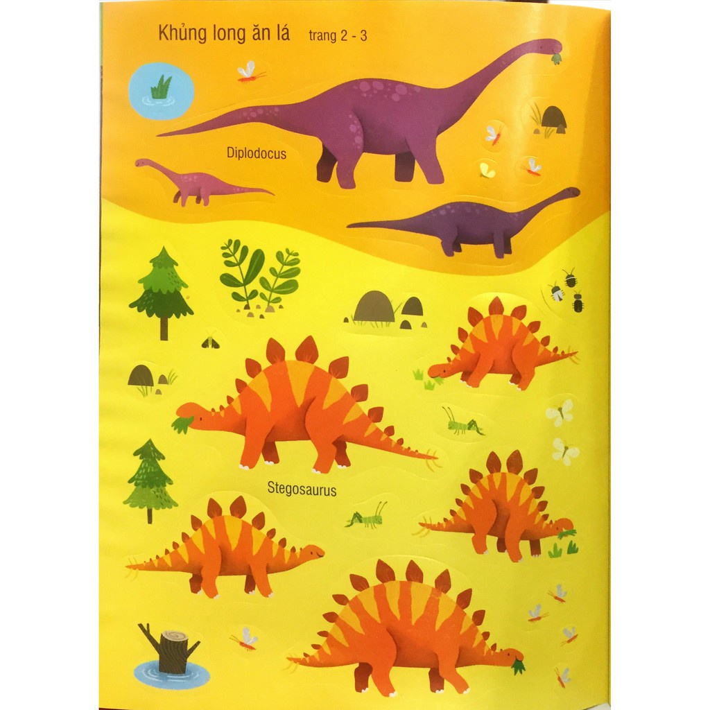 Sách - First sticker book - Sách dán hình đầu đời cho bé - Khủng long