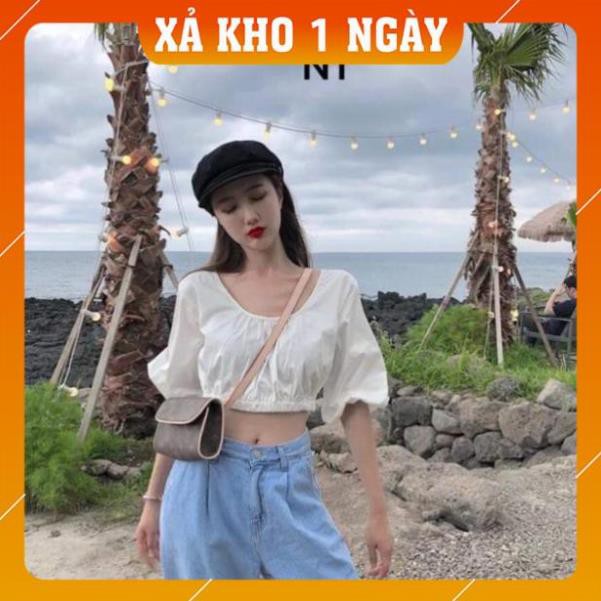 [Mã WARN20 giảm 20k đơn 150k] [HOT TREND] Croptop Tay Phồng, Cổ Vuông N&T | BigBuy360 - bigbuy360.vn