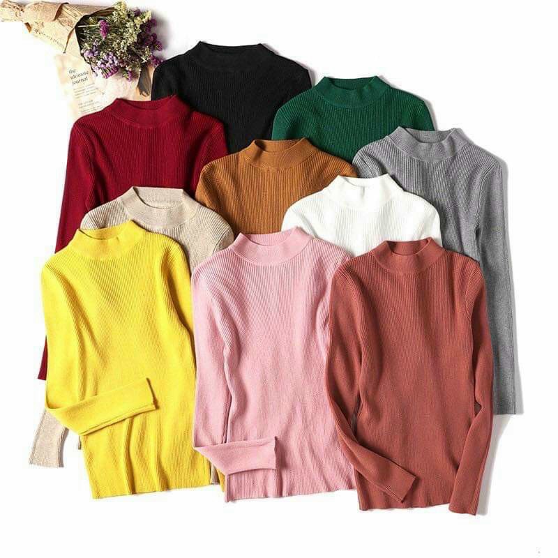 Áo Len Tăm Cổ 3 Phân chất len mềm mịn, nhiều màu sắc, freesize, from dễ mặc, mặc lên cực xinh | BigBuy360 - bigbuy360.vn