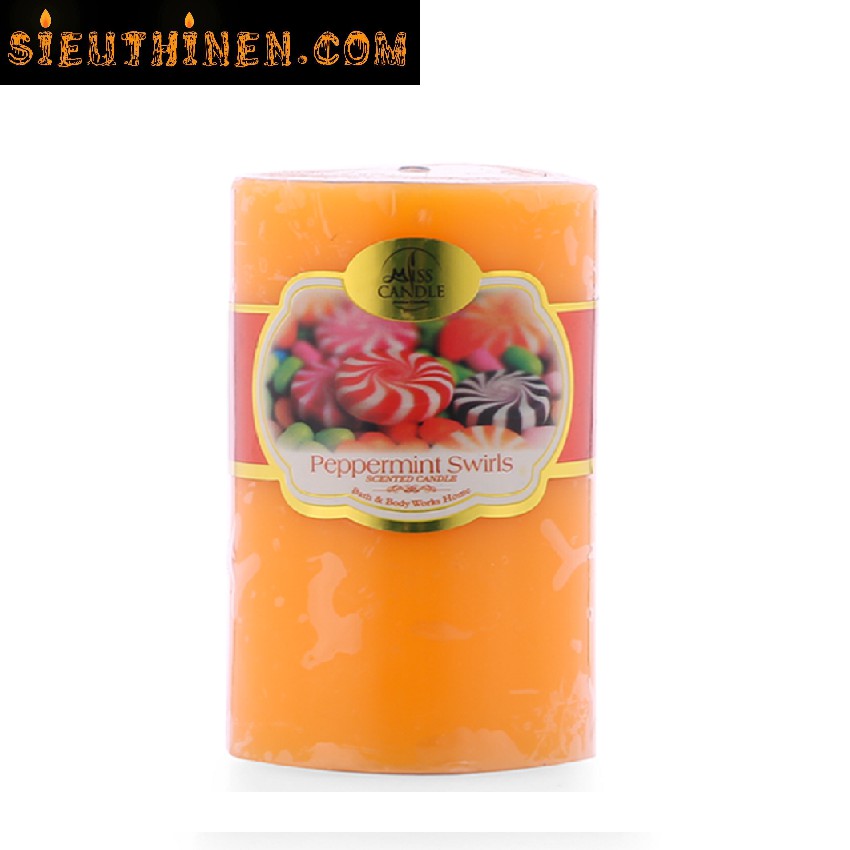 Nến thơm trụ tròn D5H8 Miss Candle NQM0819 5 x 8 cm (Lựa chọn màu sắc/ mùi hương)