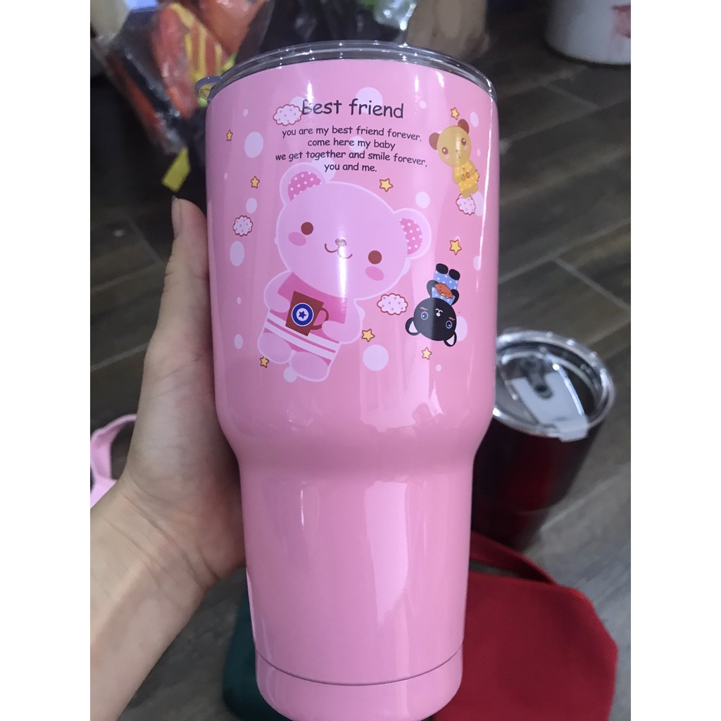 Combo Ly Giữ Nhiệt Thái Lan Tặng Kèm Ống Hút Inox + Túi Giữ Nhiệt + Nắp Chống Tràn | BigBuy360 - bigbuy360.vn