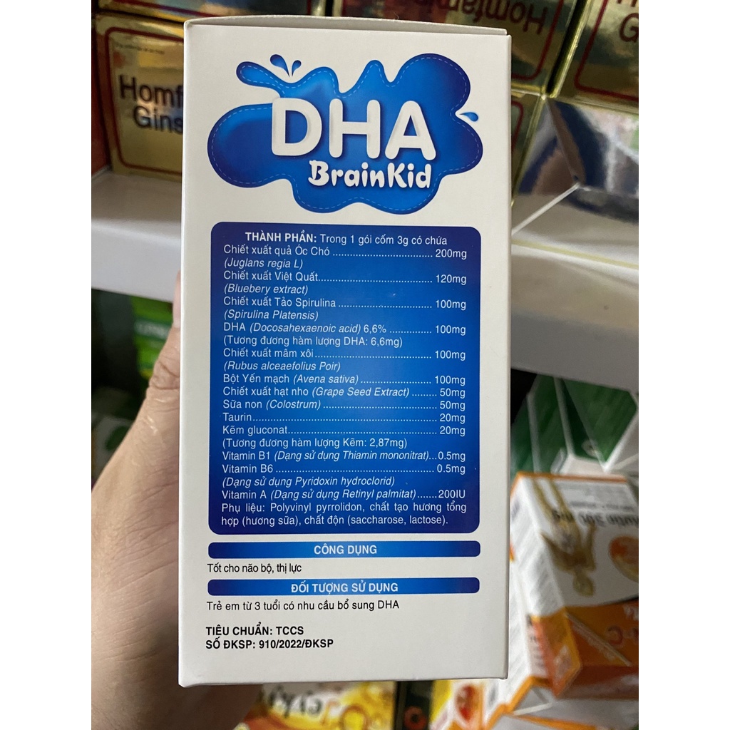Bổ Não Trẻ Em Brain Kid DHA cao việt quất, quả óc chó, Dha Cho Bé Thông Minh Hơn, tốt cho mắt và não bộ