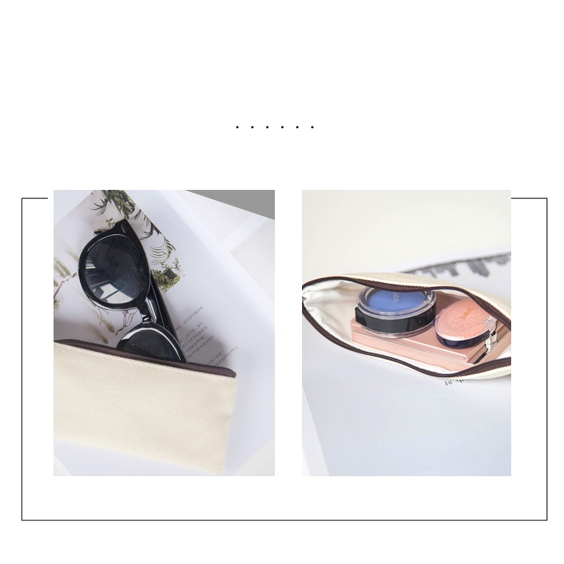 1 Túi Đựng Bút Bằng Cotton Đơn Giản Nhỏ Gọn Dành Cho Học Sinh