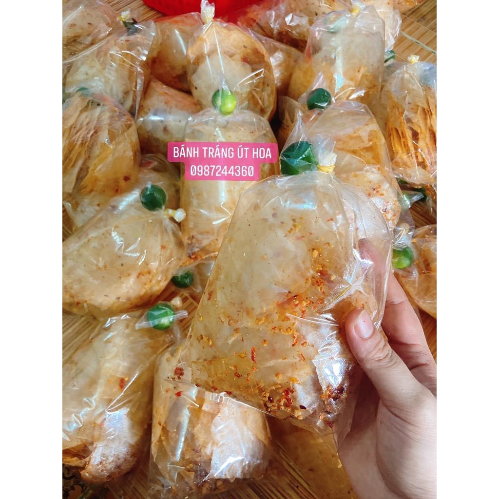 Bánh tráng muối tỏi siêu cay tắc