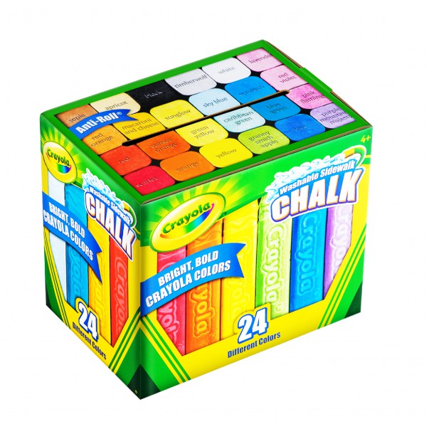 HỘP 24 VIÊN PHẤN (24 MÀU) CRAYOLA WASHABLE SIDEWALK CHALK (RỬA ĐƯỢC)