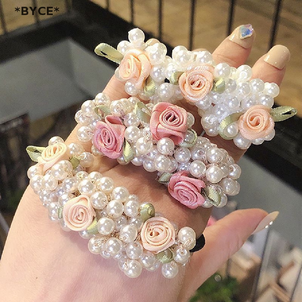 Dây Cột Tóc Co Giãn Đính Hạt Ngọc Trai