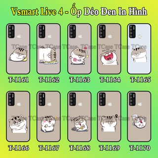 Ốp lưng Vsmart Live 4 dẻo đen in hình Chú mèo con cute