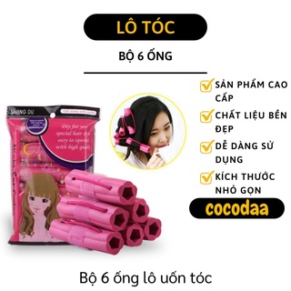 Lô Tóc - Hộp 6 Lô Xốp Uốn Xoăn Tóc Tạo Kiểu Gợn Sóng, Nhanh Gọn 7864 [FREESHIP]